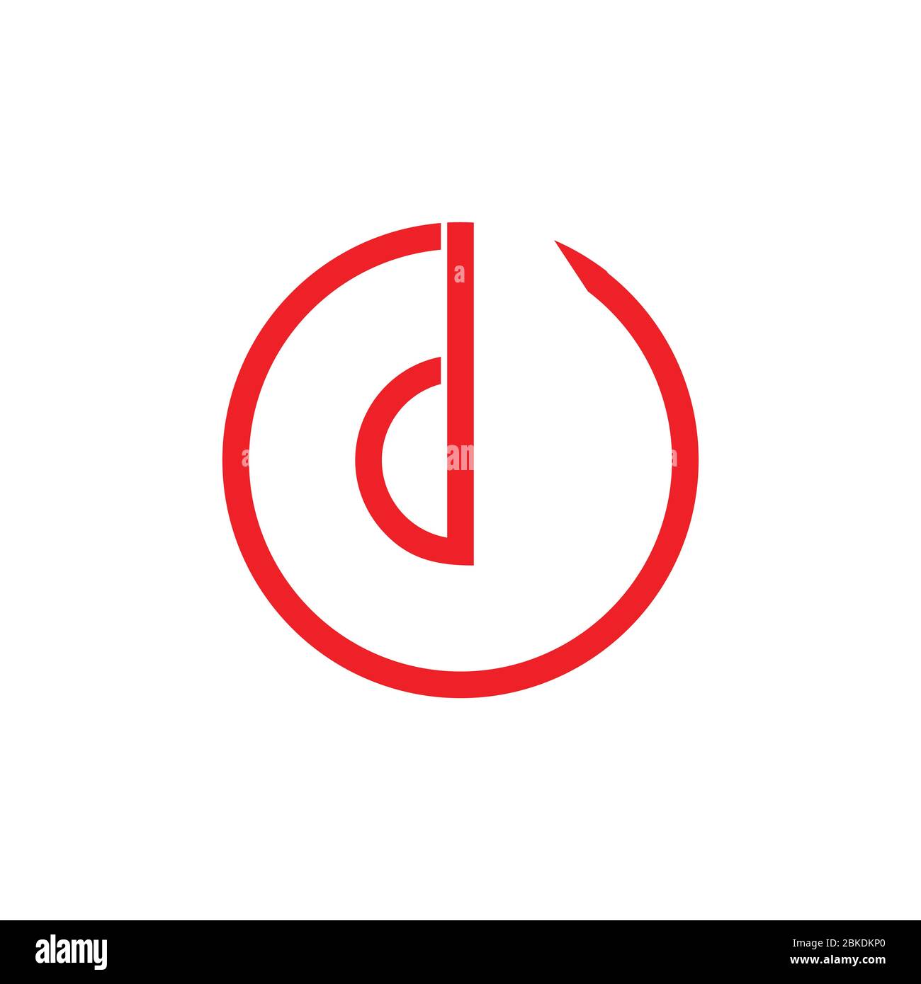 letter d circle line geometric logo vector Stock Vector Image & Art - Alamy