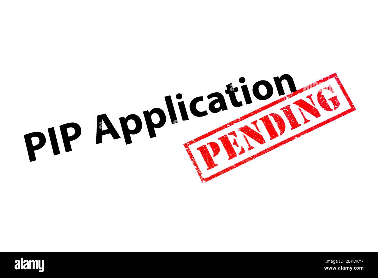 Personal Independence Payment Application - abbreviated to PIP, heading  with a red PENDING rubber stamp Stock Photo - Alamy