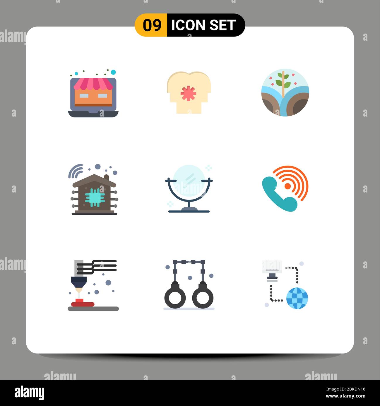 Stock Vector Icon Pack Of 9 Line Signs And Symbols For Call Cleaning Environment Mirror Smart Home Editable Vector Design Elements Stock Vector Image Art Alamy