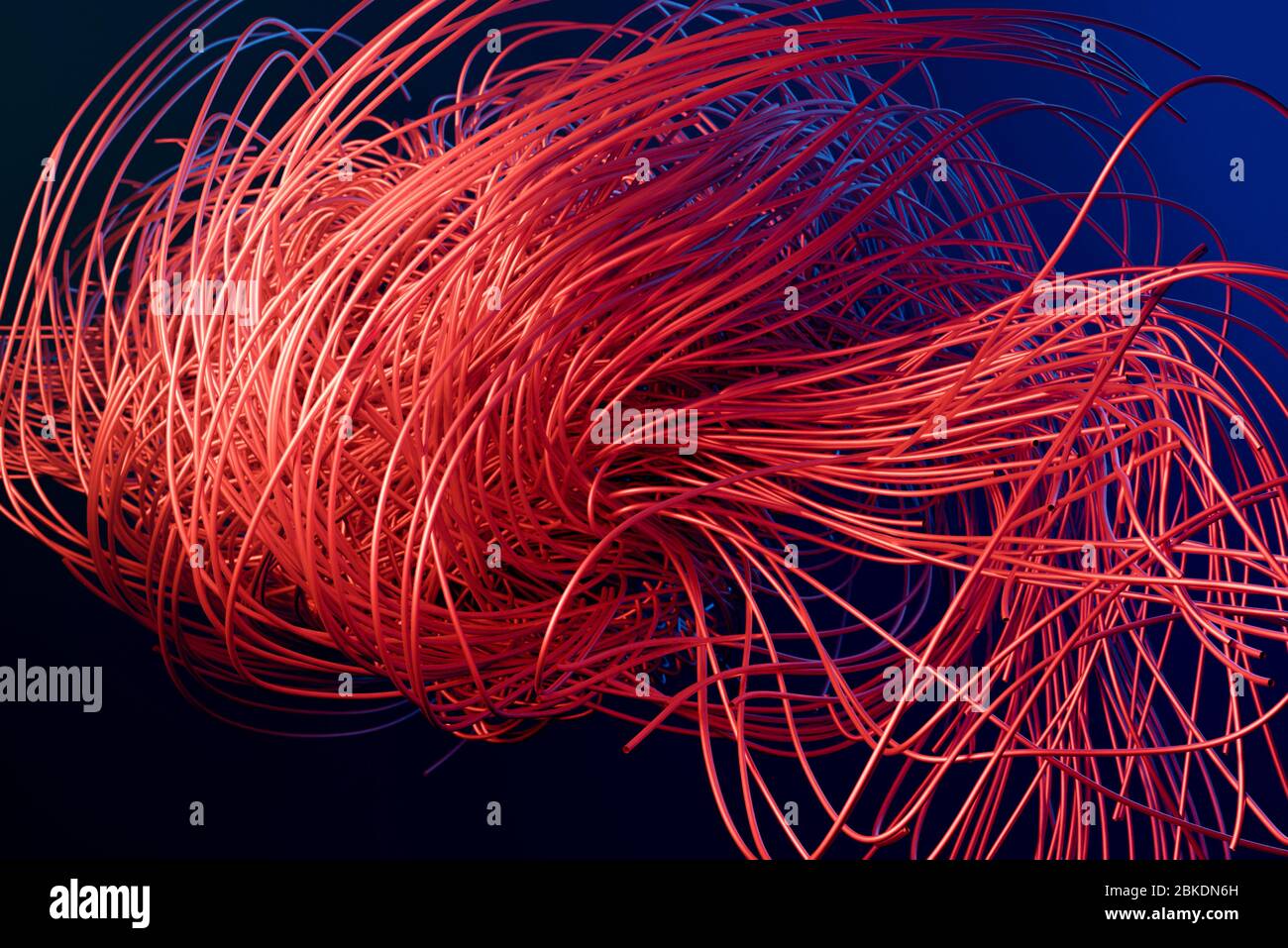 Technology and science fiction concept, network cable or electronic ...