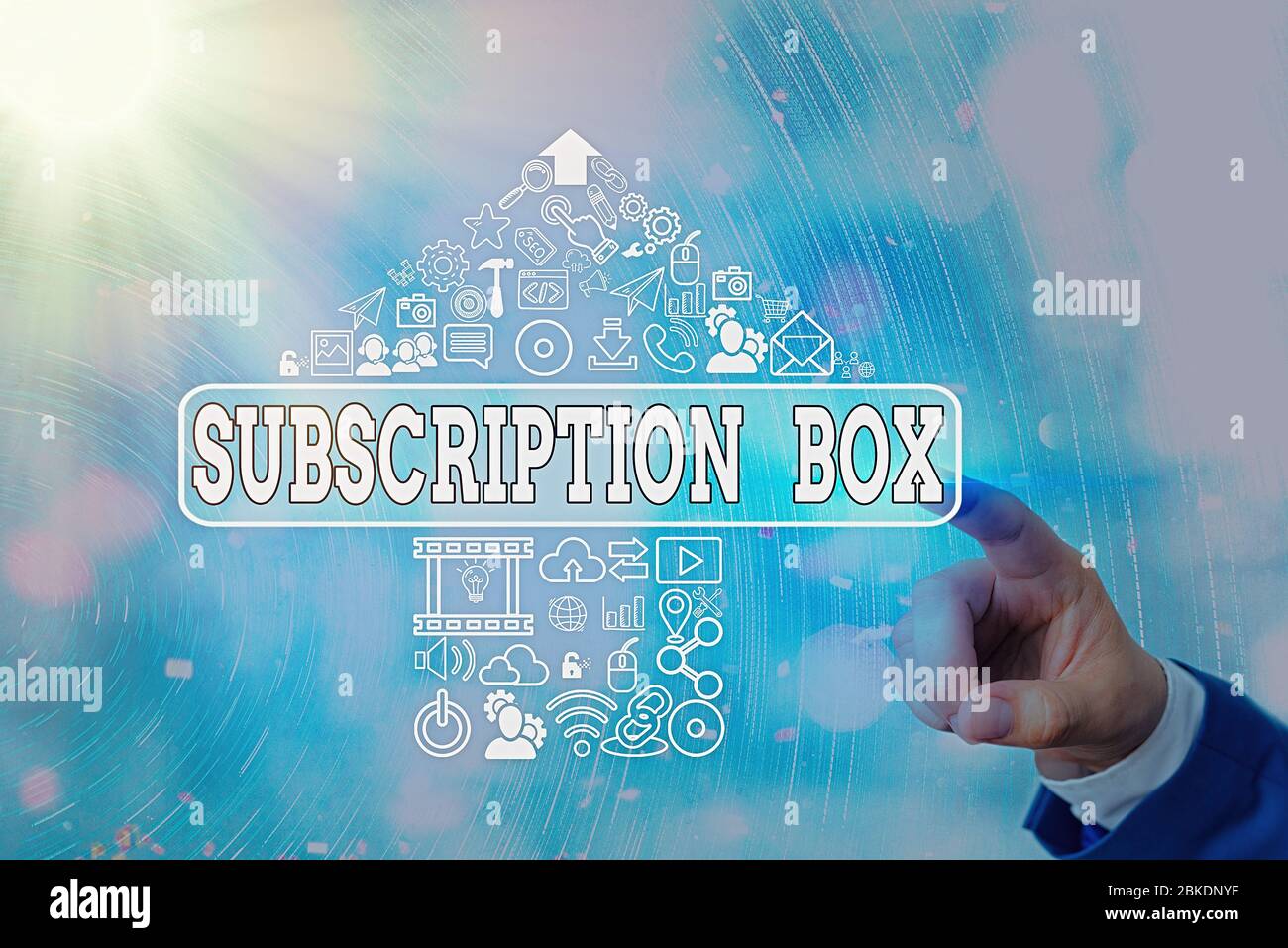 Handwriting text writing Subscription Box. Conceptual photo button if ...