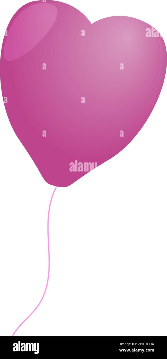 Isolated heart shaped balloon icon- Party decoration - Vector Stock ...
