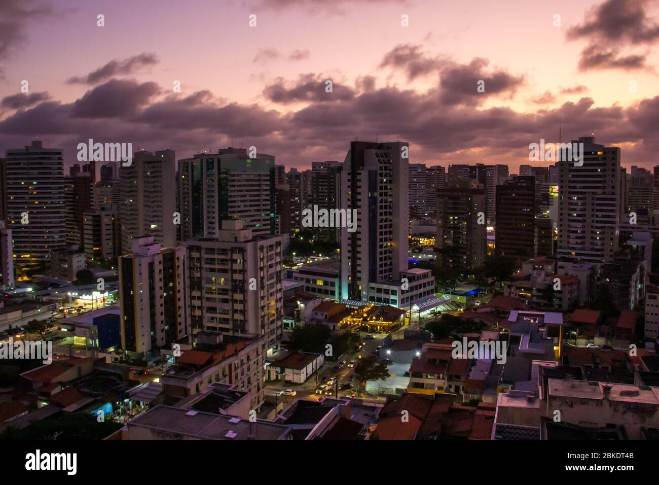A dreamy sunset in Fortaleza Ceara Brazil Stock Photo