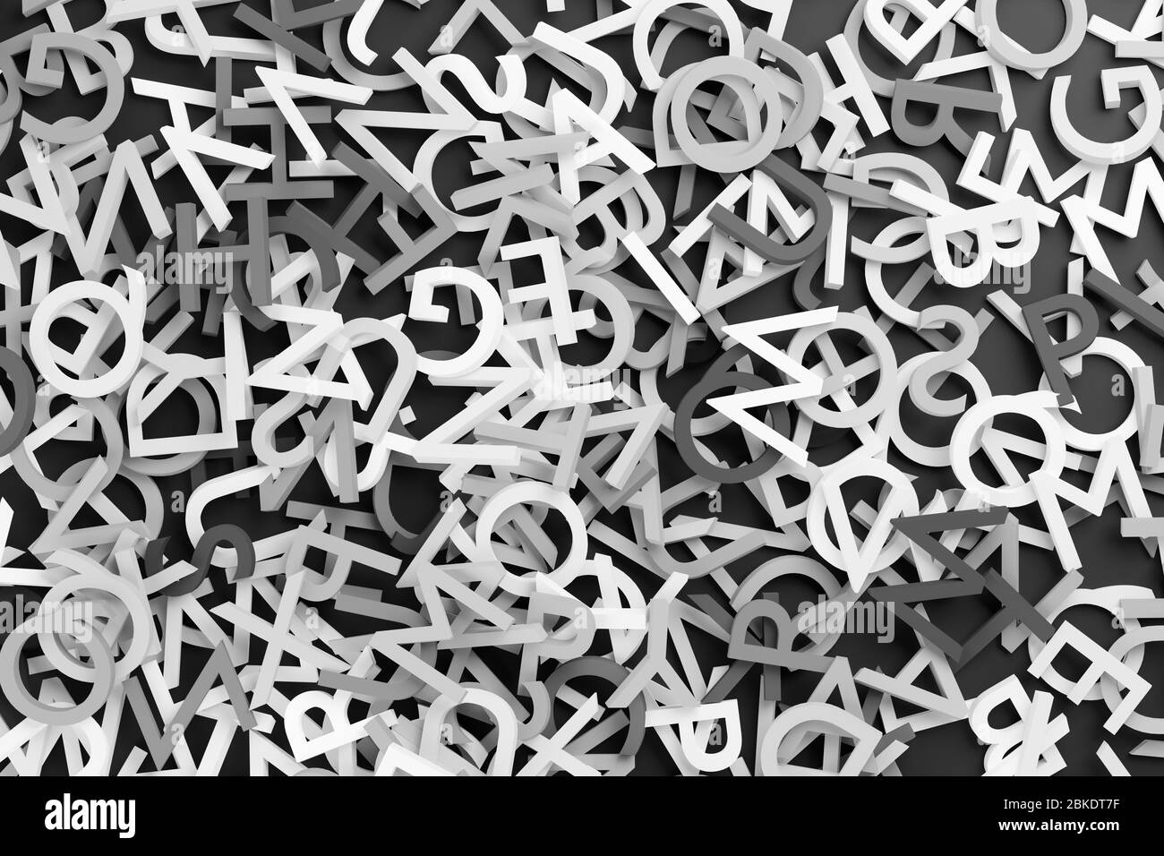 Top view letters alphabet Black and White Stock Photos & Images - Alamy