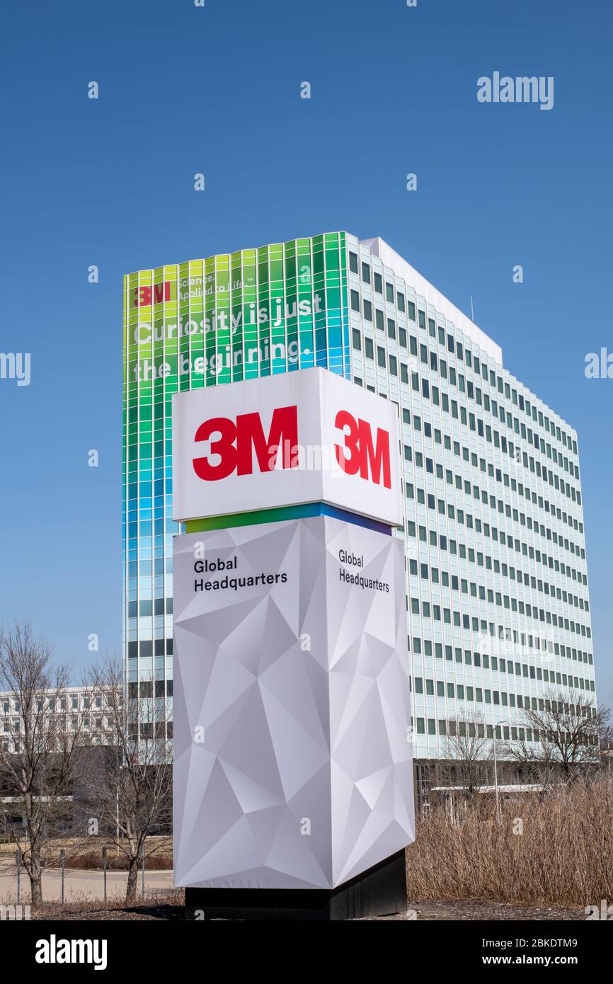 Maplewood, Minnesota. 3M company global headquarters. 3M produces the