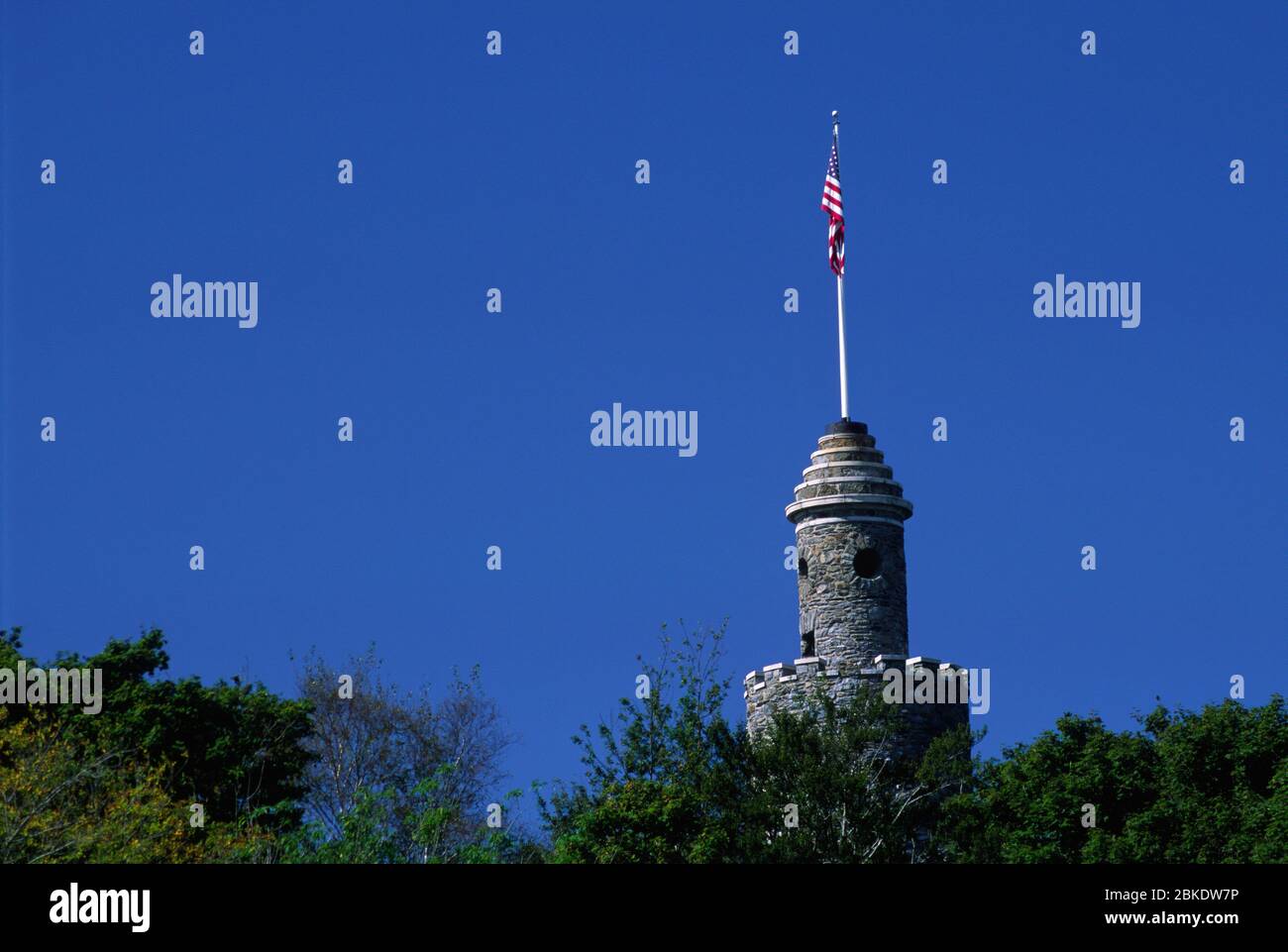 Miantonomi Tower, Miantonomi Park, Newport, Rhode Island Stock Photo