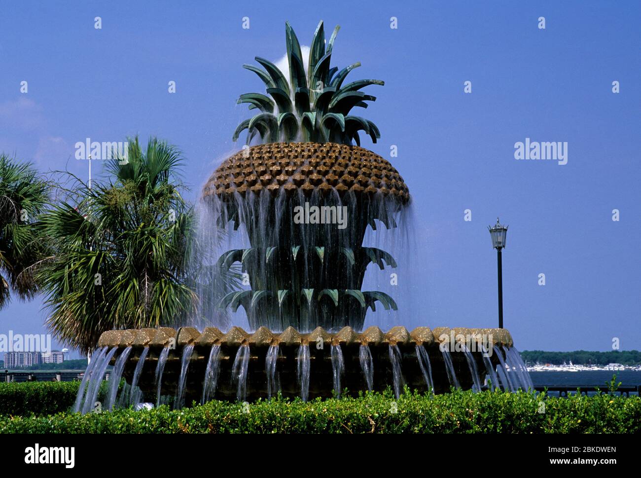 Pineapple Fountain, Waterfront Park, Charleston, South Carolina Stock