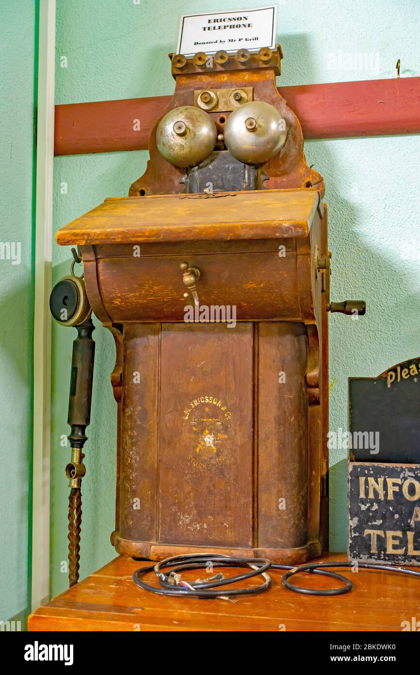 An old Ericsson telephone. L M Ericsson,Stockholm Stock Photo