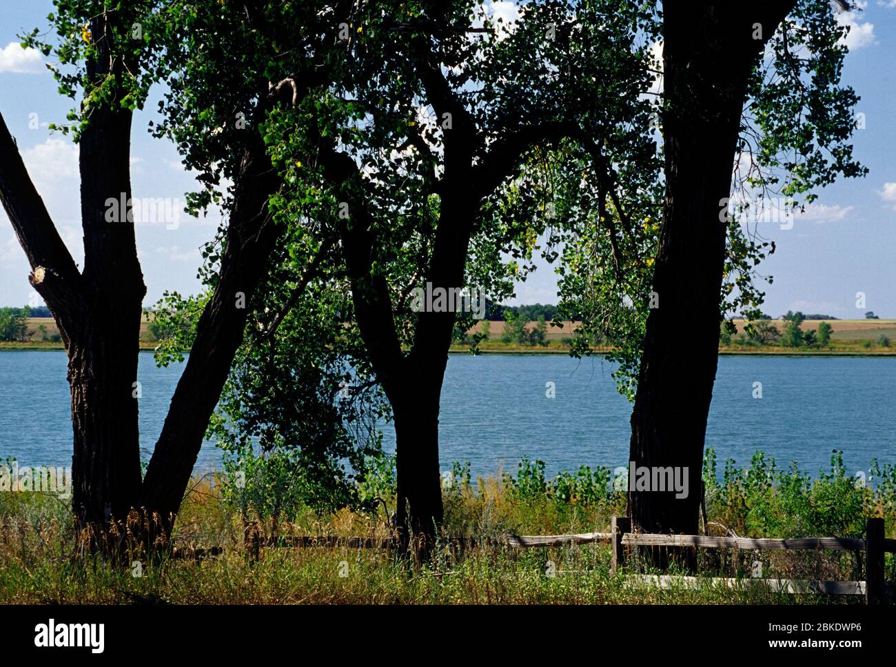 Lake Andes, Lake Andes National Wildlife Refuge, South Dakota Stock