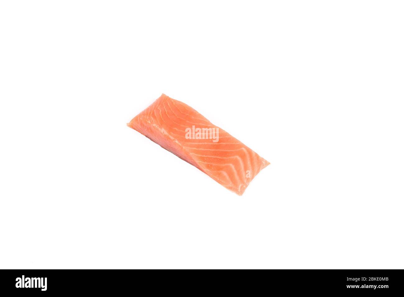 piece of salmon fillet isolated on white background Stock Photo - Alamy