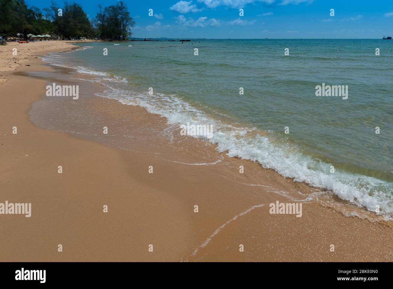 Clear water of Siam bay on western side of Phuquoc island, Vietnam Stock Photo