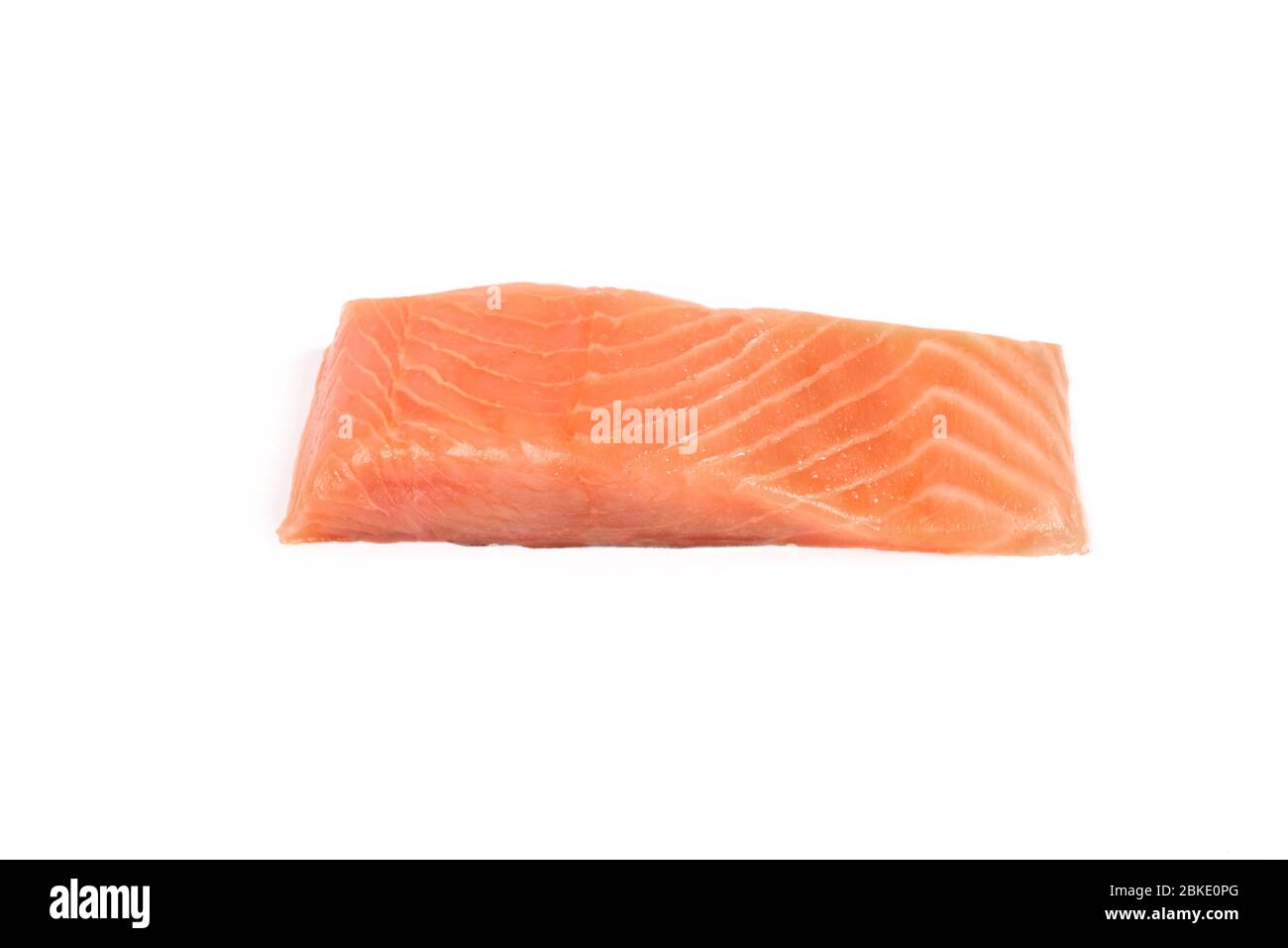 piece of salmon fillet isolated on white background Stock Photo - Alamy