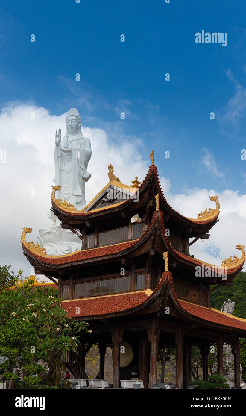 Ho Quoc Temple with Lady Buddha Statue and Pagoda in Front, Phuquoc
