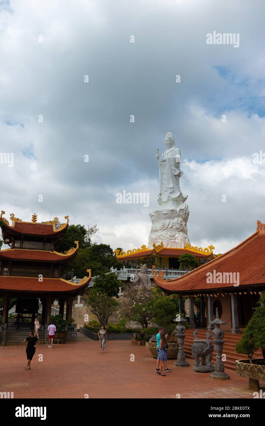 Ho Quoc Temple with Lady Buddha Statue, Phu quoc, Vietnam Stock Photo