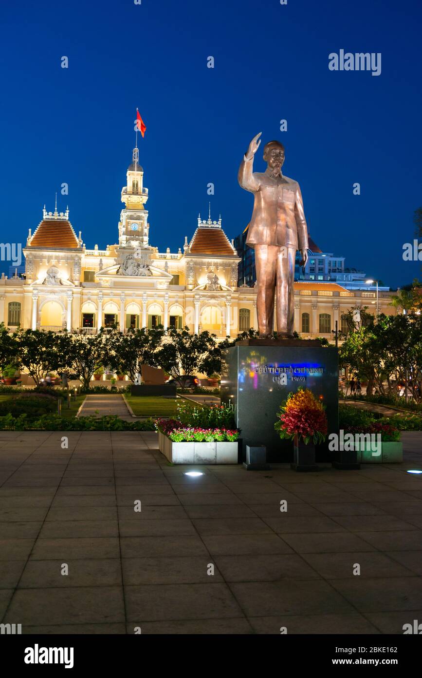 Ho Chi Minh Statue Near City Hall Stock Photo