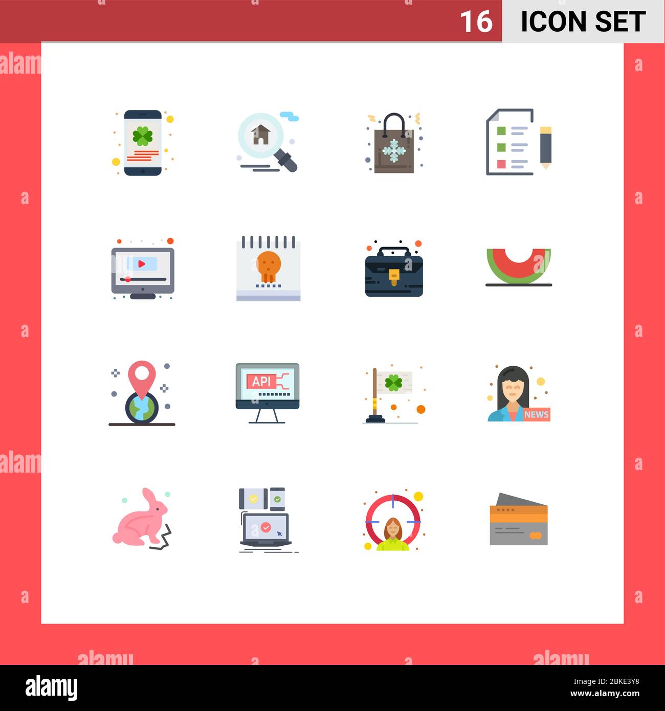 16 Creative Icons Modern Signs And Symbols Of Play Test Christmas Bag Science Research Editable Pack Of Creative Vector Design Elements Stock Vector Image Art Alamy