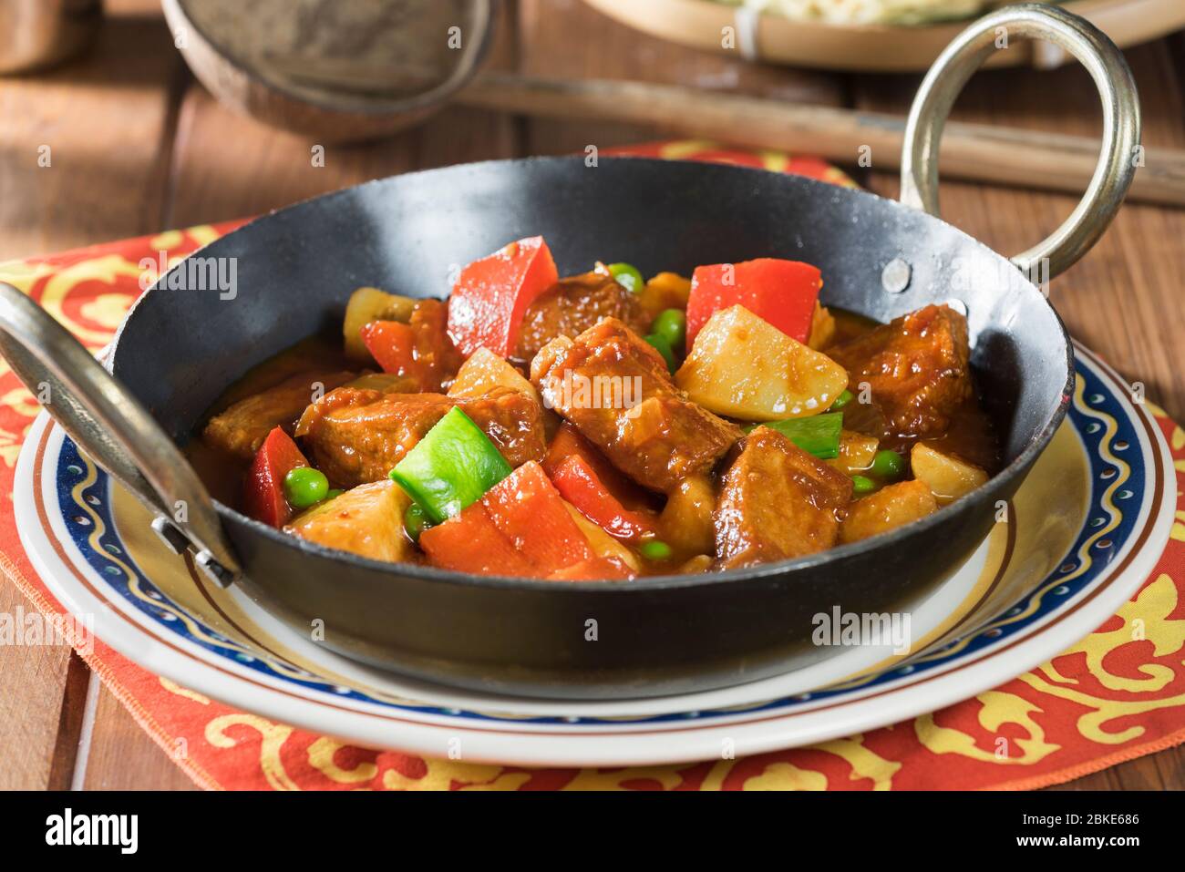Pork Mechado. Filipino meat stew. Philippines Food Stock Photo