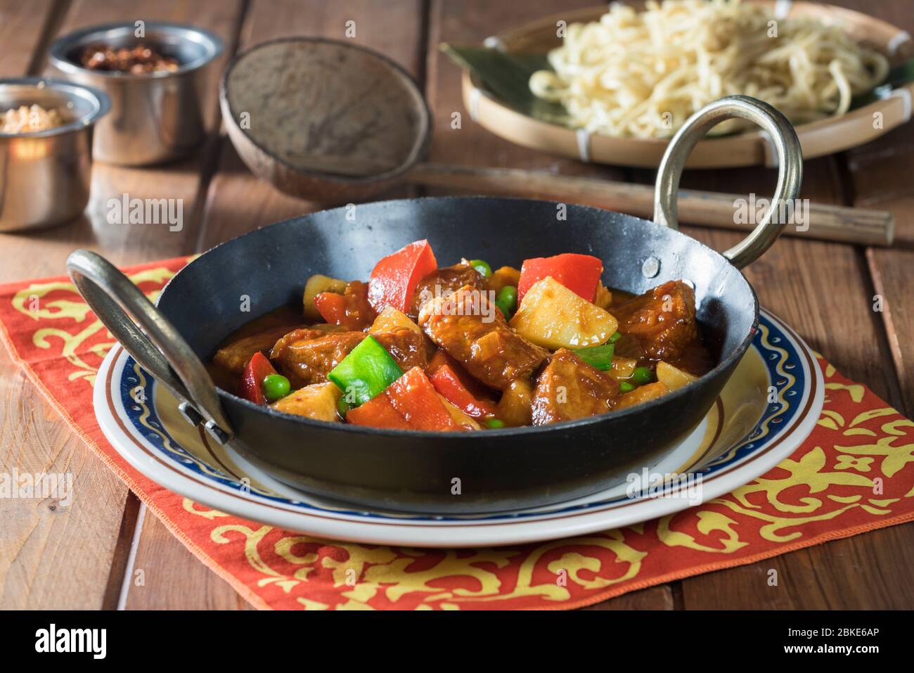 Pork Mechado. Filipino meat stew. Philippines Food Stock Photo