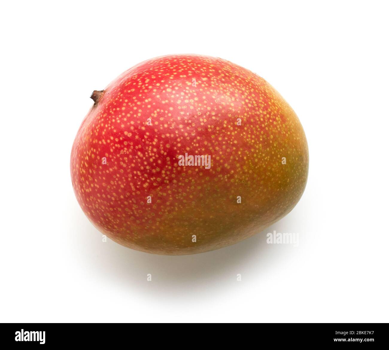 fresh ripe mango fruit isolated on white background, top view Stock Photo