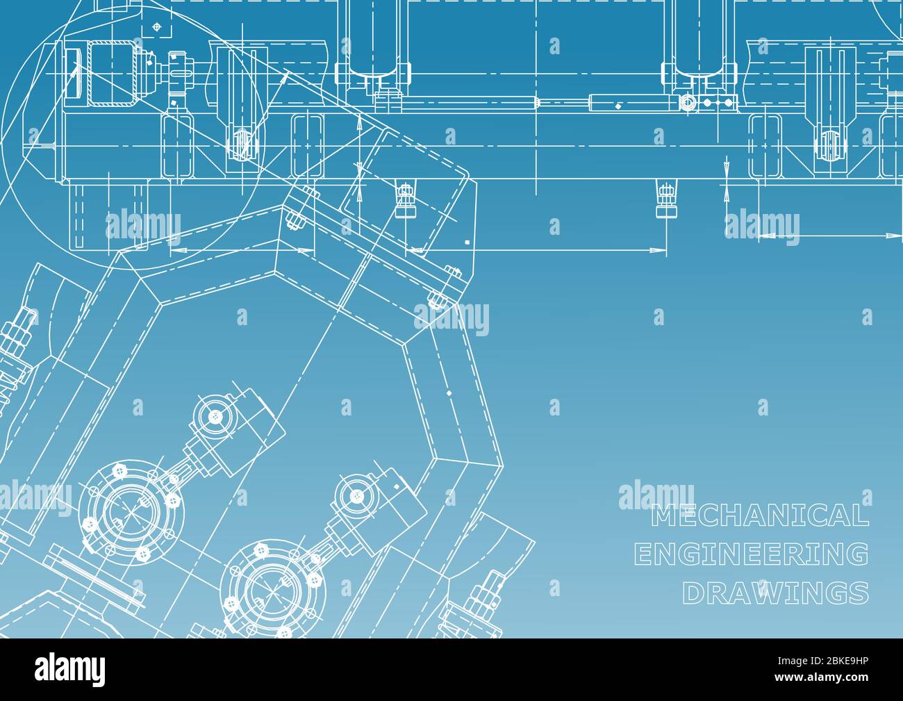 Computer aided design systems. Blueprint, scheme, plan, sketch. Blue ...