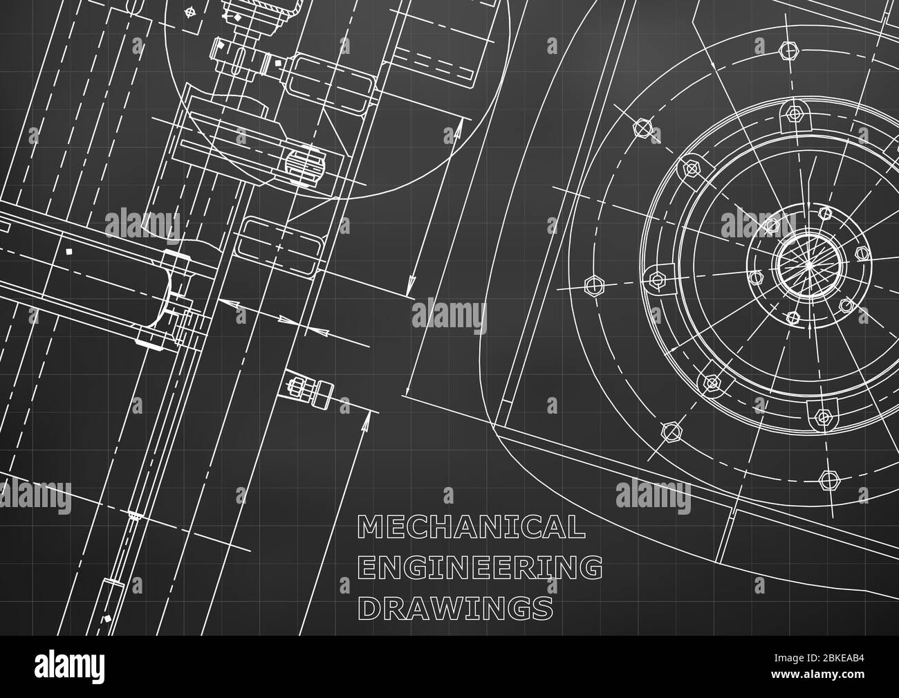 Blueprint, Sketch. Vector engineering illustration. Cover, flyer ...