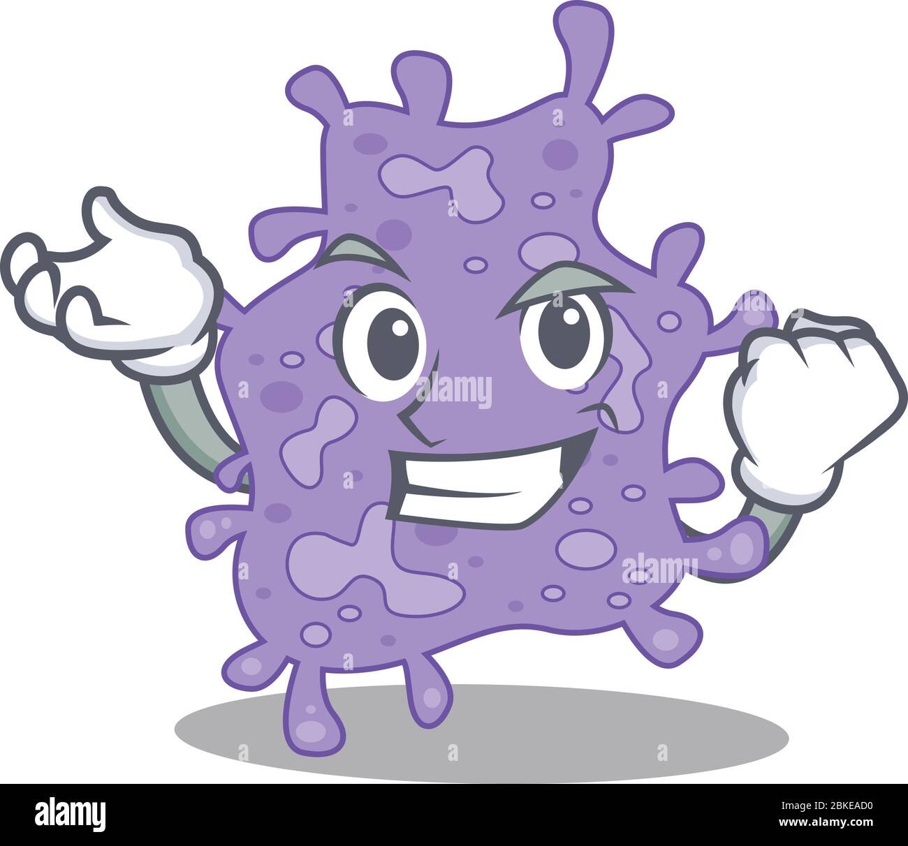 A dazzling staphylococcus aureus mascot design concept with happy face Stock Vector