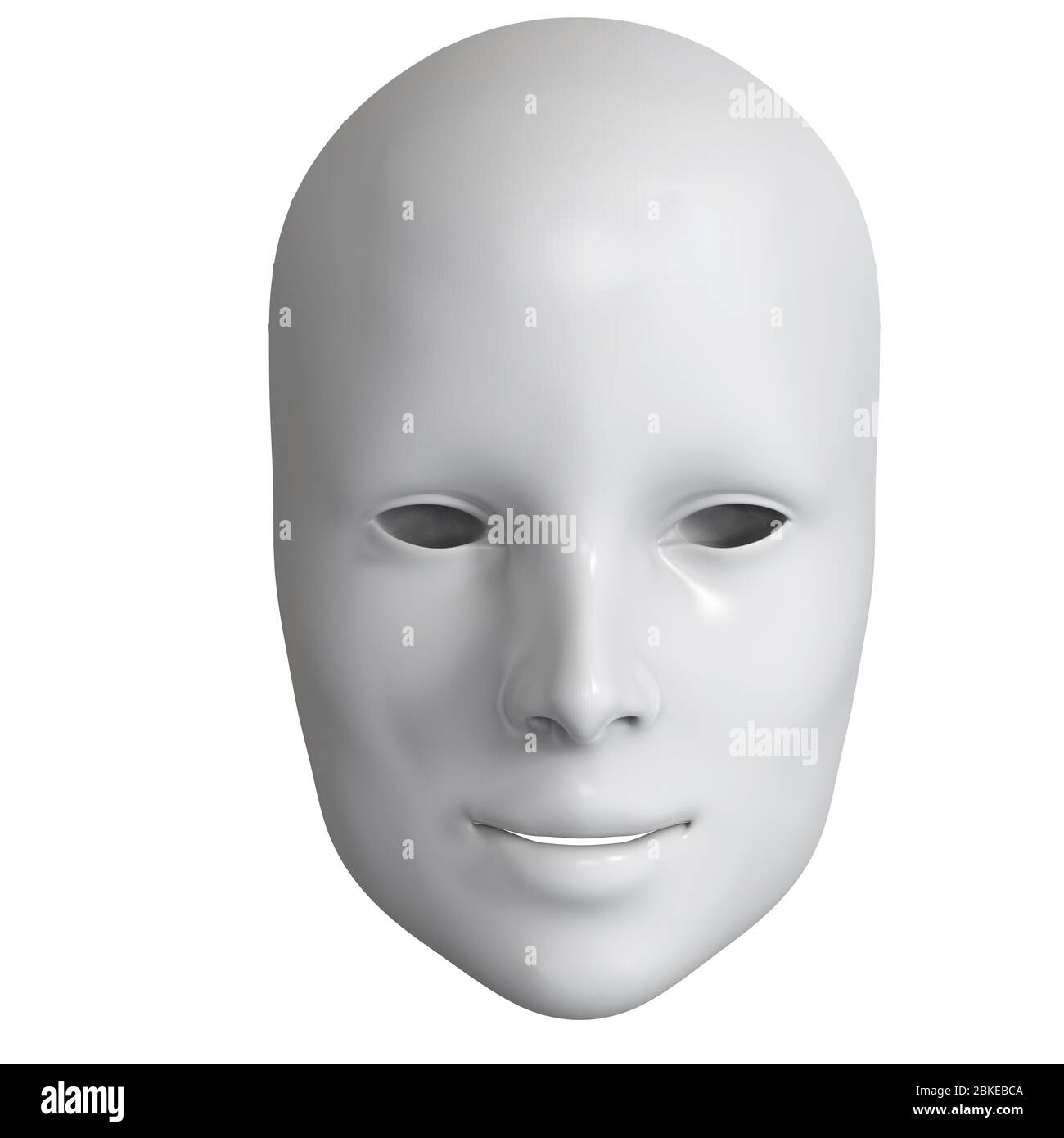 3d rendering white face mask isolated on white Stock Photo Alamy