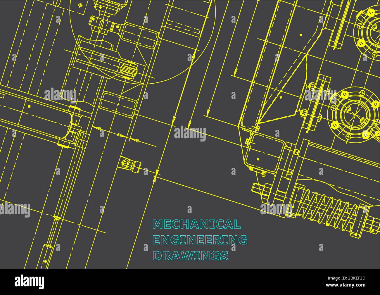 Blueprint. Vector engineering illustration. Computer aided design ...