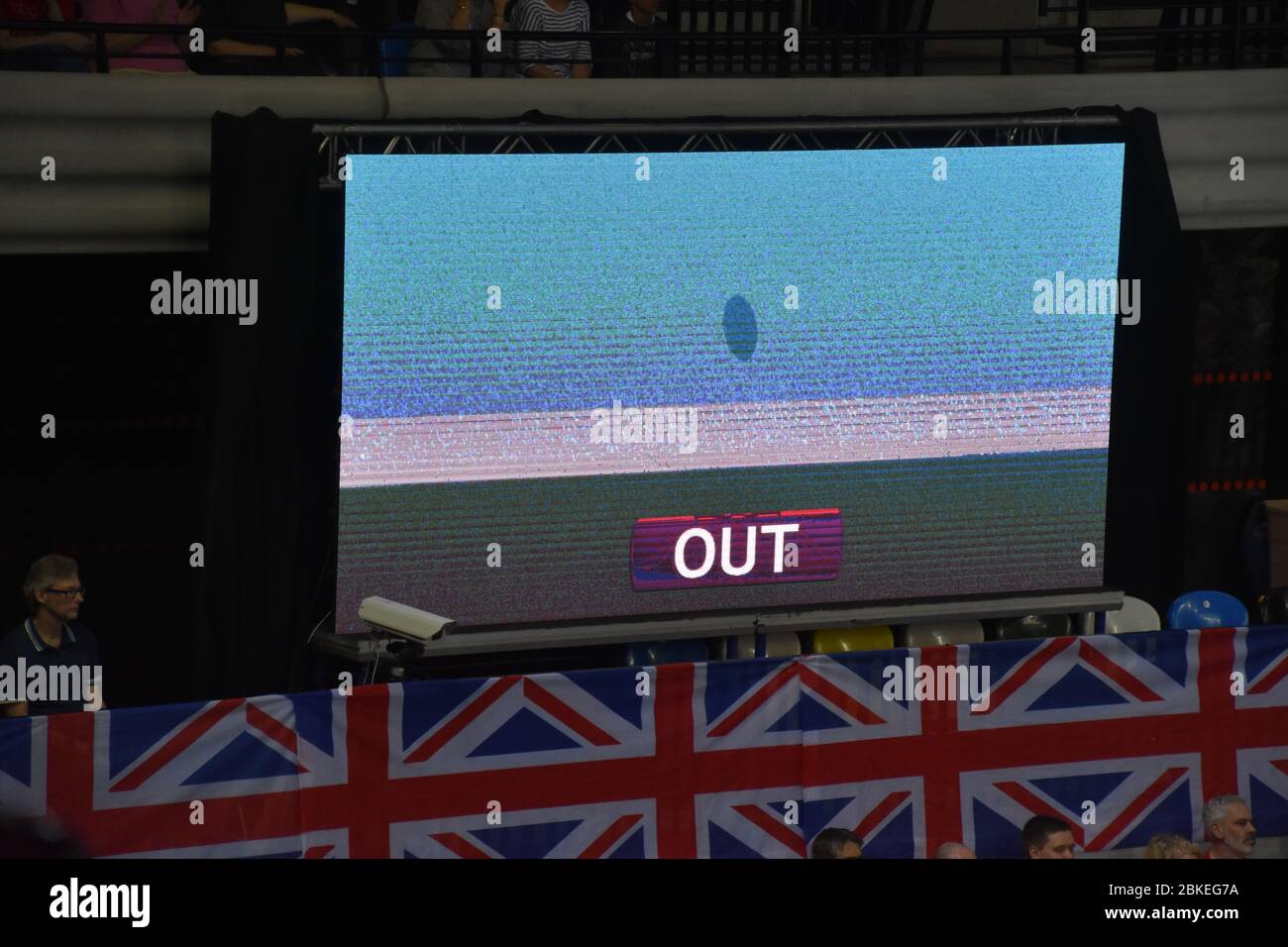 Hawkeye The tennis scoreboard at the Copper Box Arena, London. Great