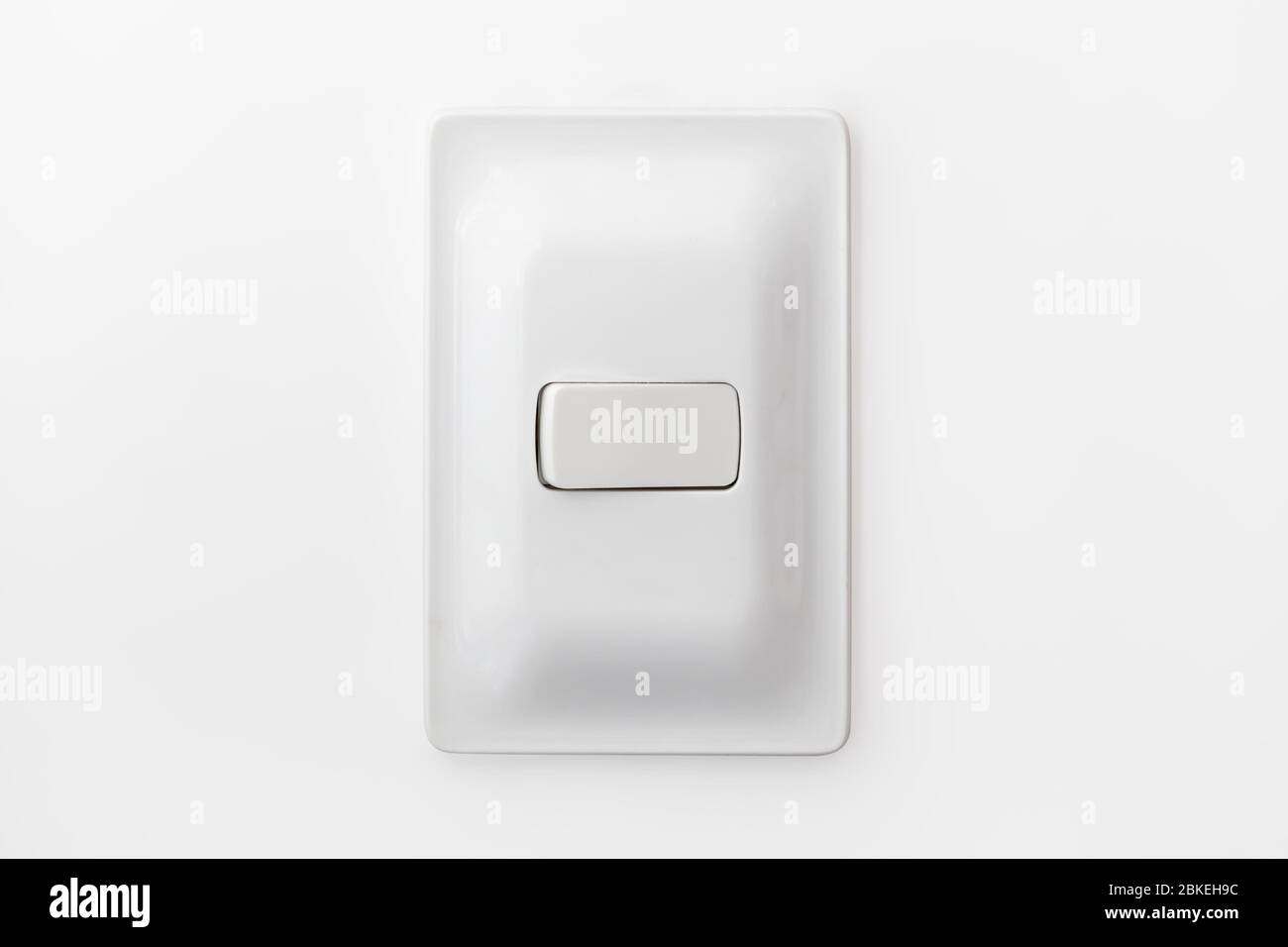 White Light Switch in the On Position Isolated on White Background