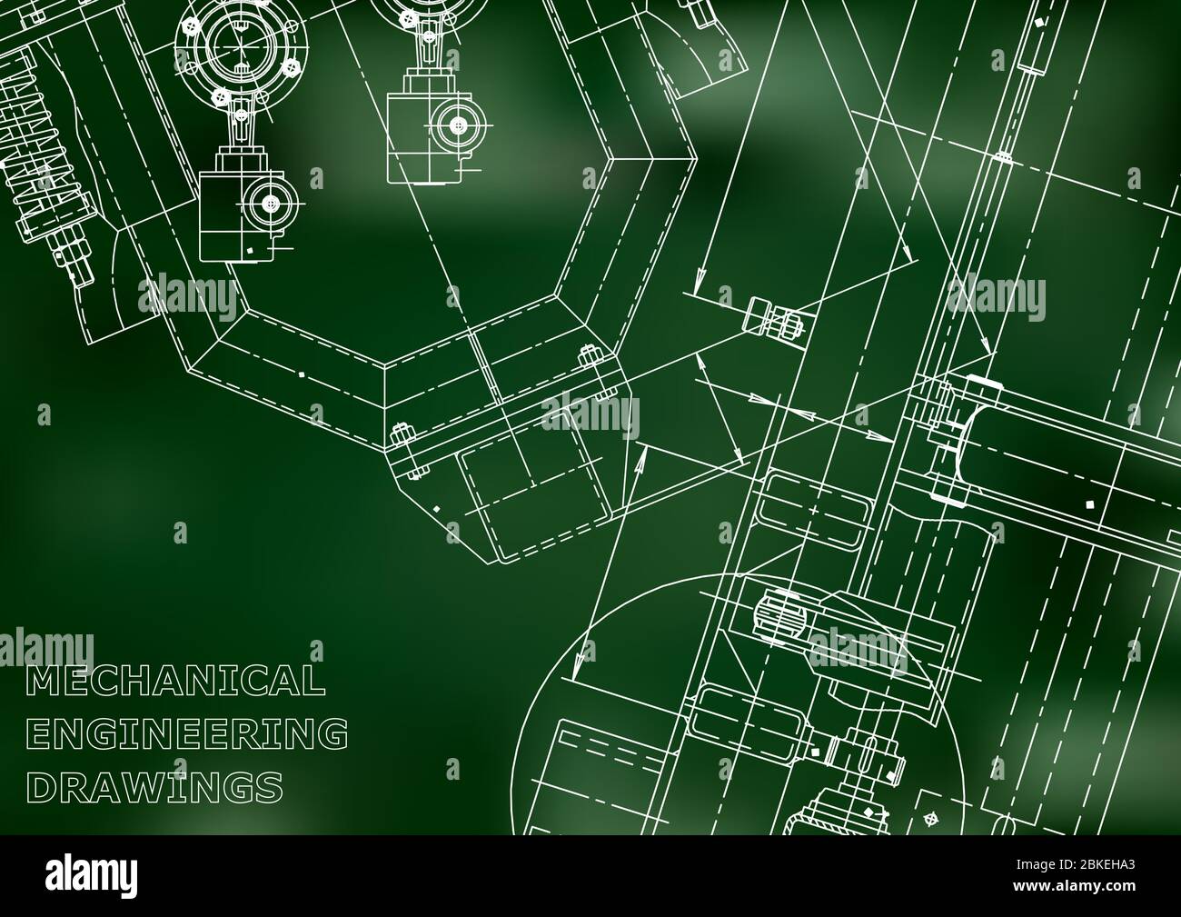 Blueprint, Sketch. Vector engineering illustration. Cover, flyer