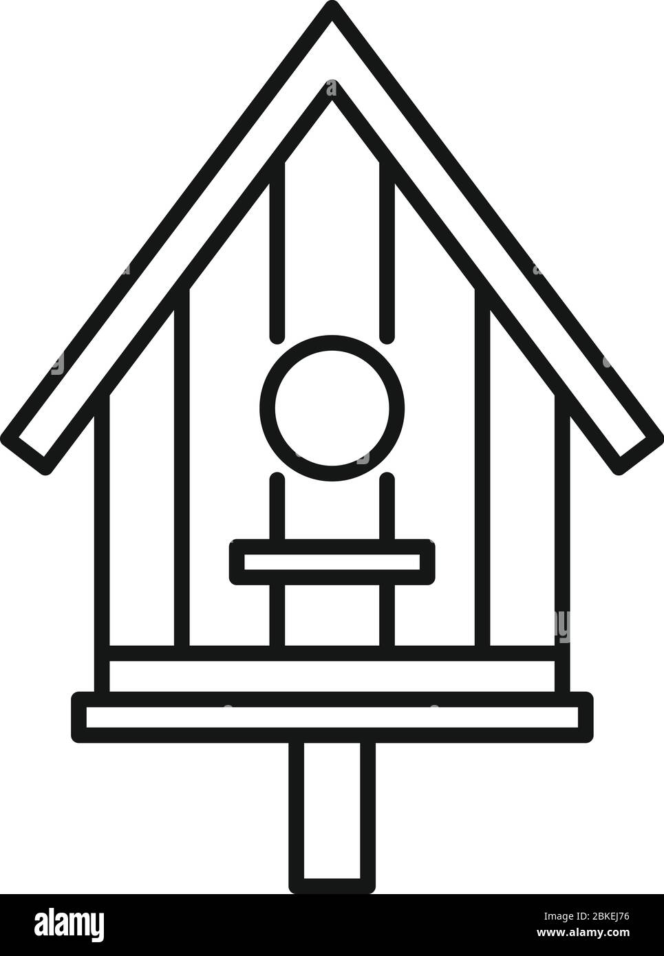 Tree bird house icon. Outline tree bird house vector icon for web