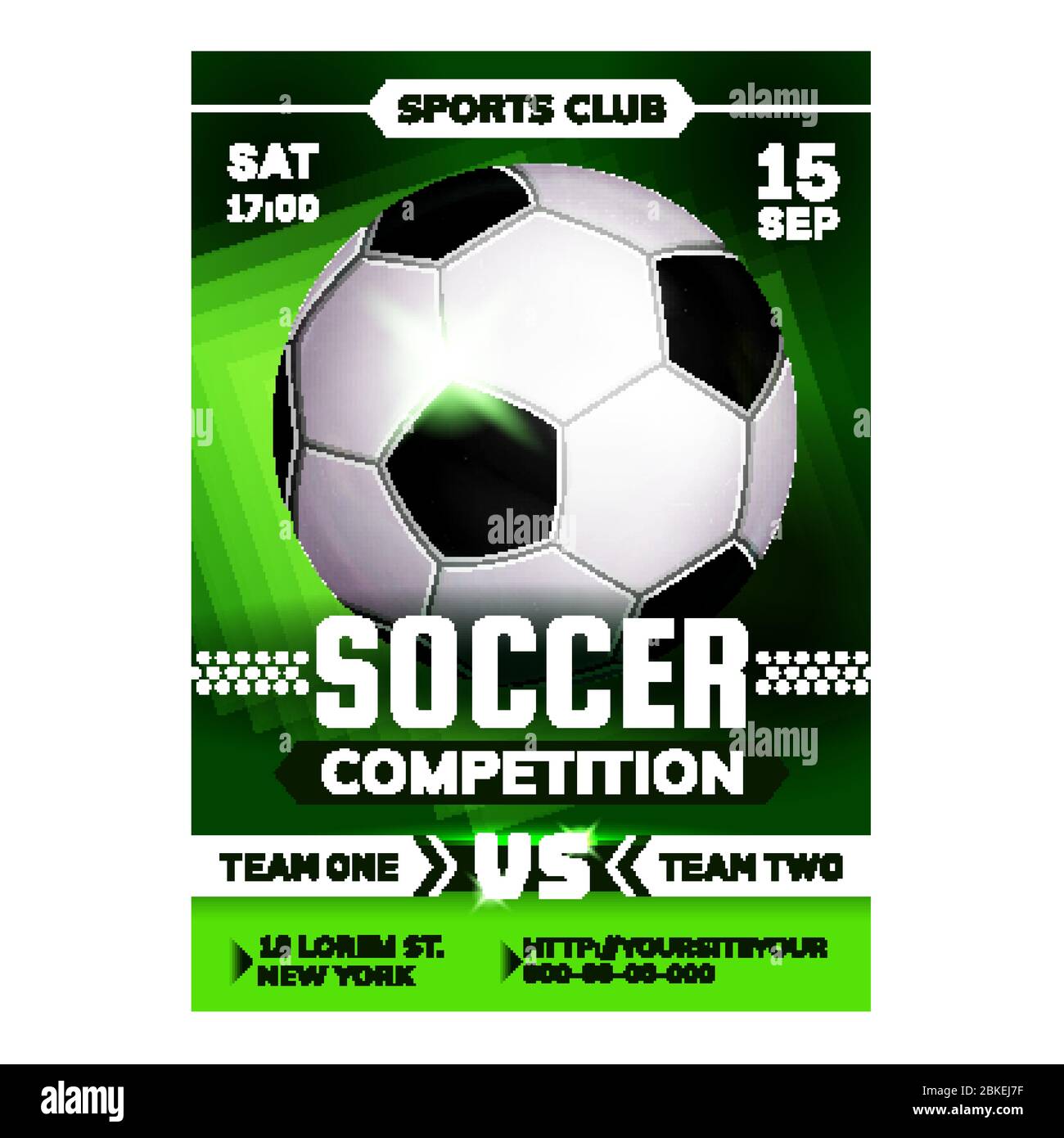 Soccer Sport League Tournament Flyer Poster Vector Stock Vector Image & Art  - Alamy