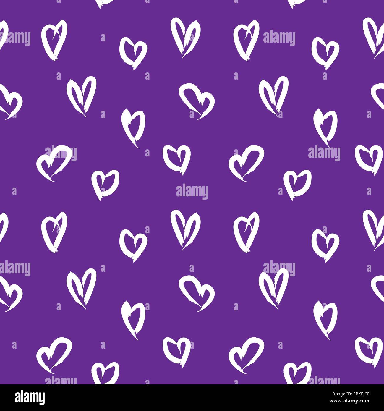 Purple Heart shaped Valentine\'s Day seamless pattern background ...