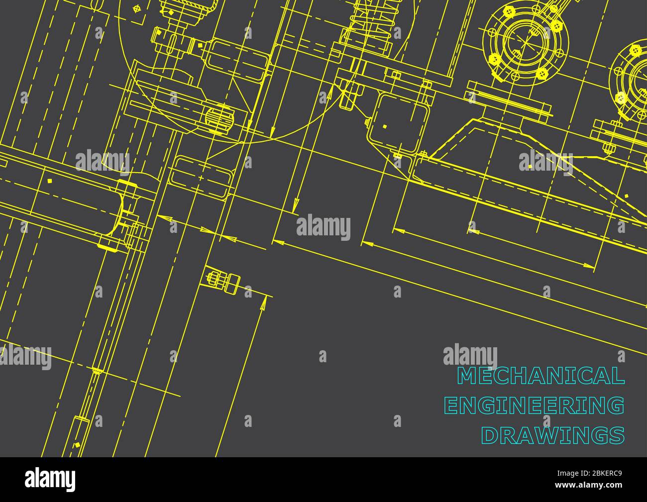 Blueprint. Vector engineering illustration. Computer aided design ...