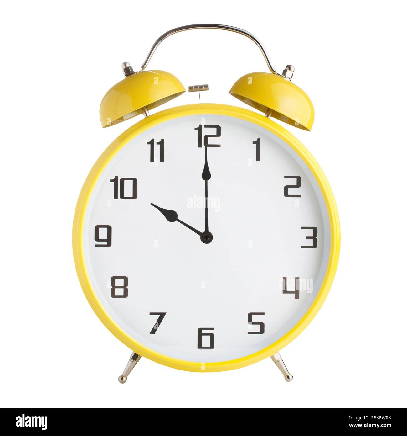 Analog Alarm Clock Showing Ten O Clock 10pm Or 10 Am Isolated On White Background Stock Photo Alamy