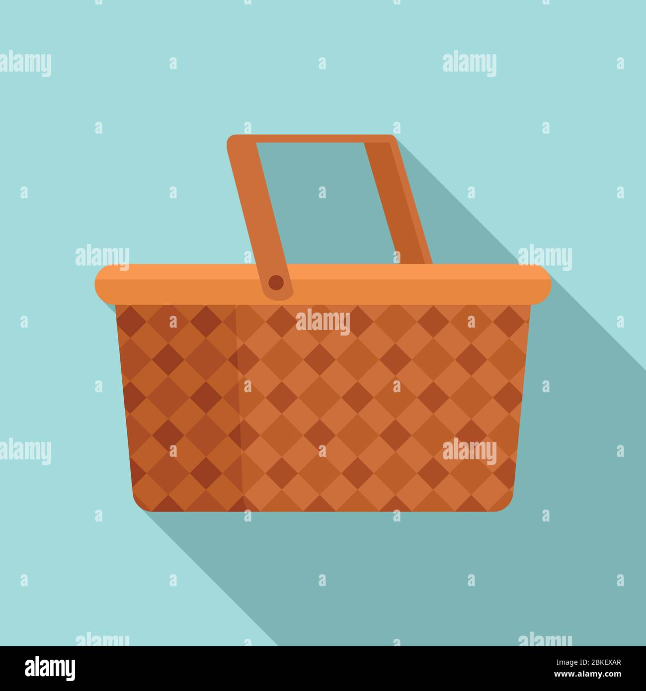 Camping basket icon. Flat illustration of camping basket vector icon ...