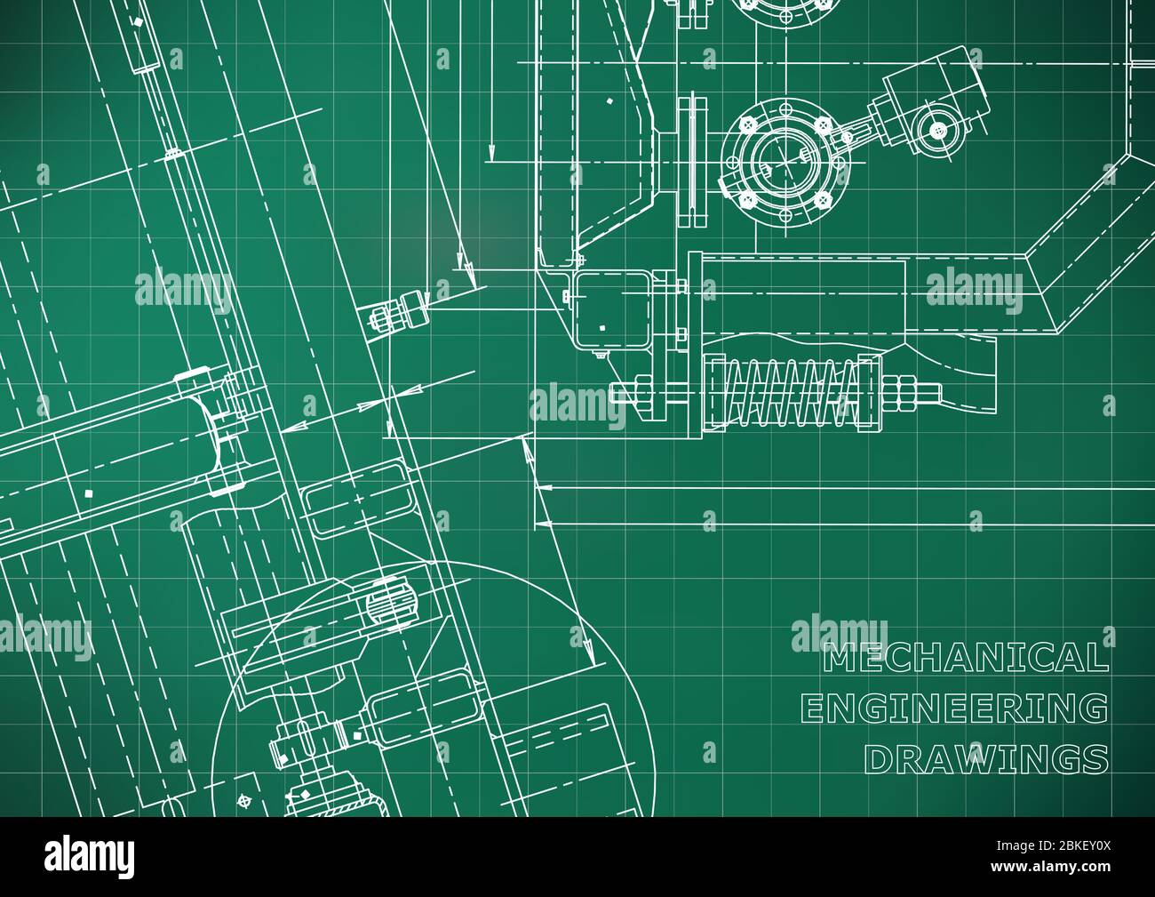 Blueprint. Vector engineering drawings. Mechanical instrument making ...