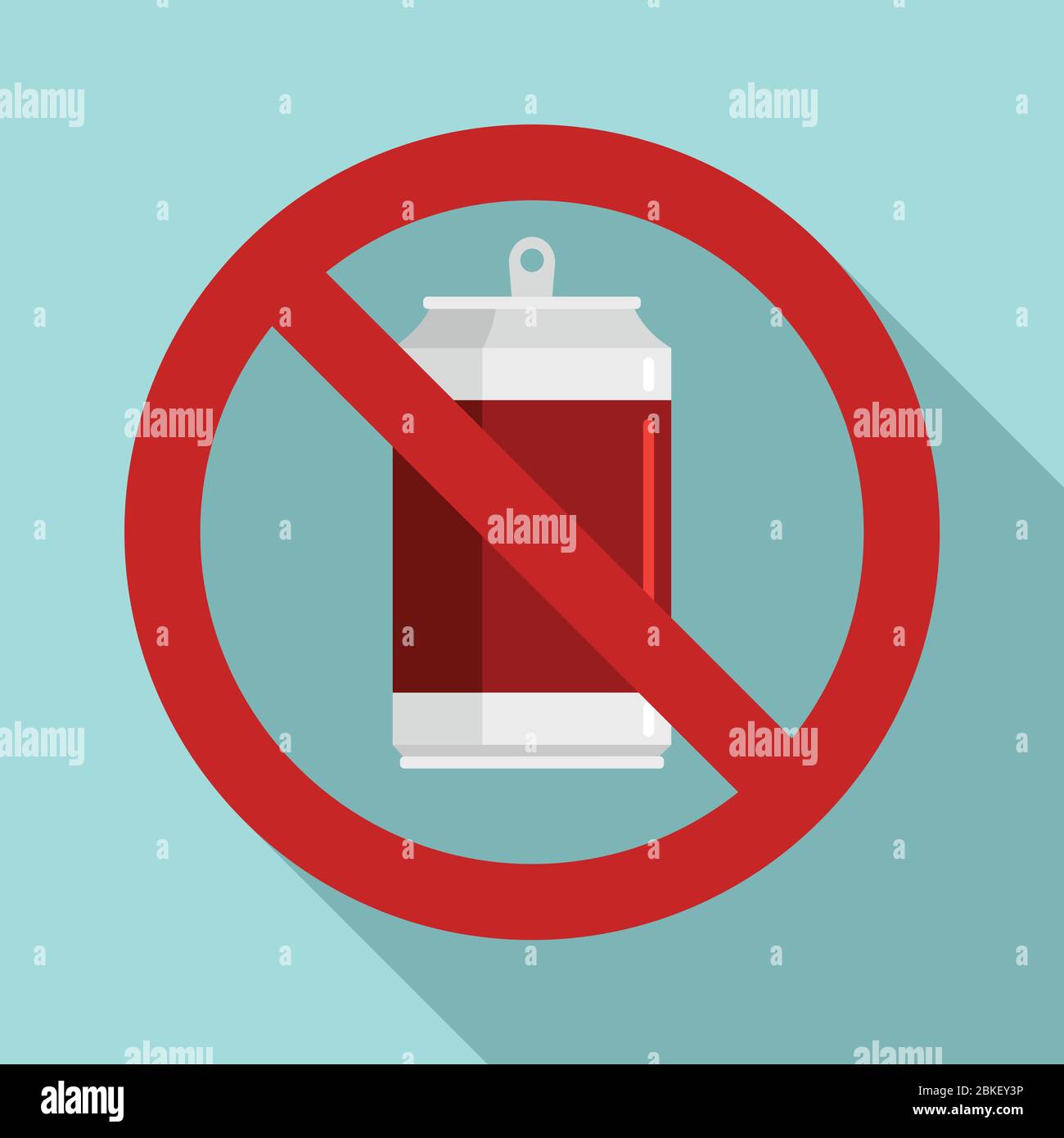 No energy drink icon. Flat illustration of no energy drink vector icon