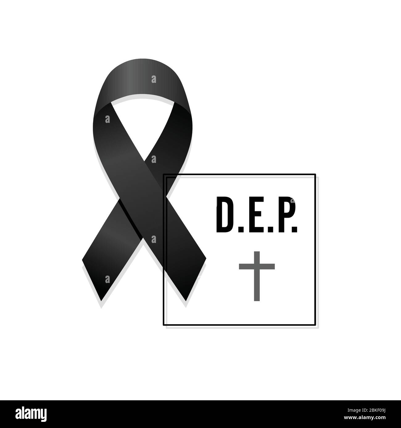 Black ribbon on white background . mourn for king of thailand pass away .  rest in peace Stock Vector Image & Art - Alamy