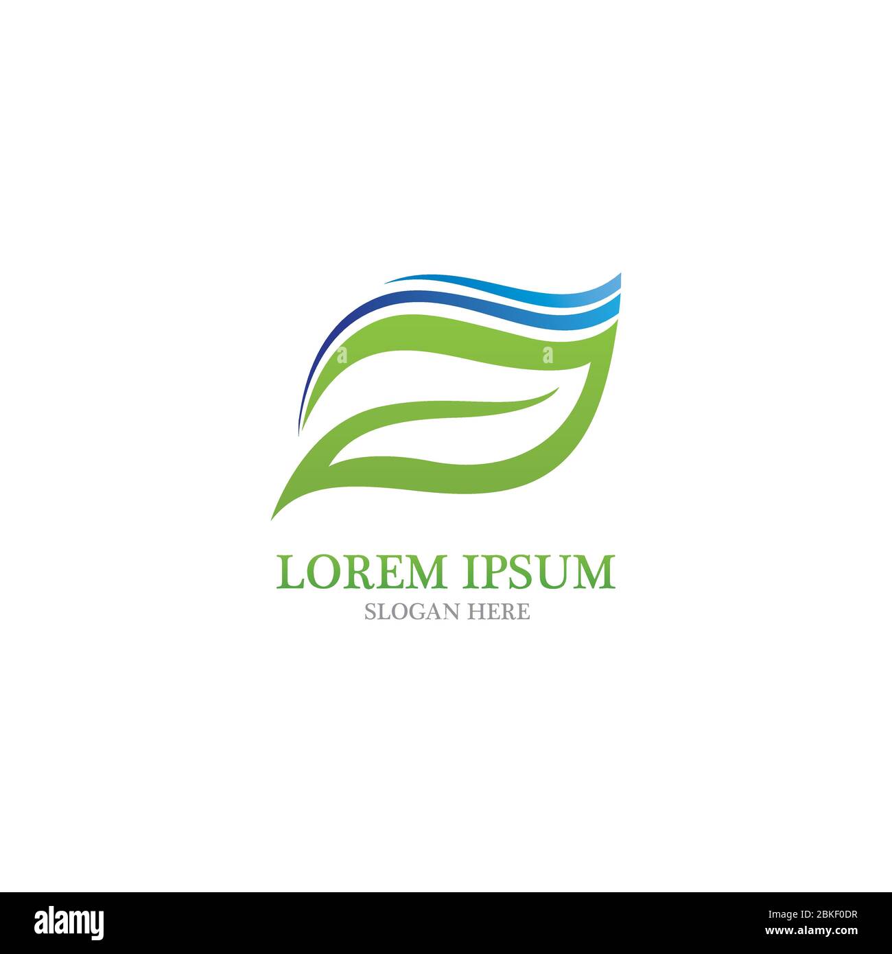 Leaf nature logo vector image Stock Vector Image & Art - Alamy