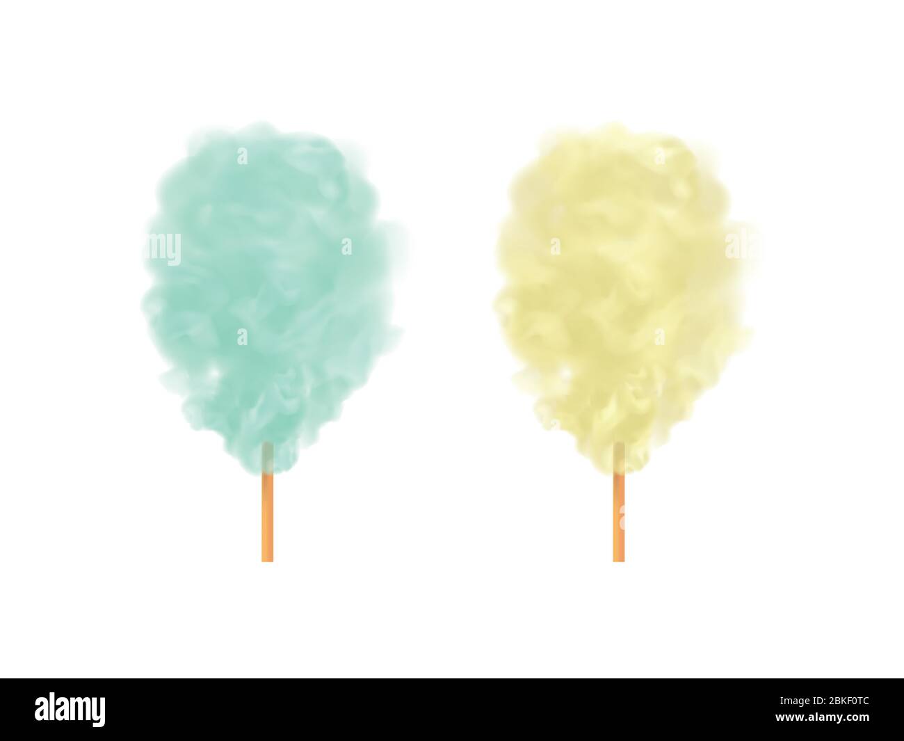 Sugar clouds 3d vector icon set. Stock Vector