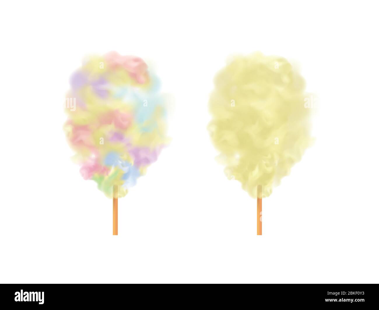 Sugar clouds 3d vector icon set. Stock Vector