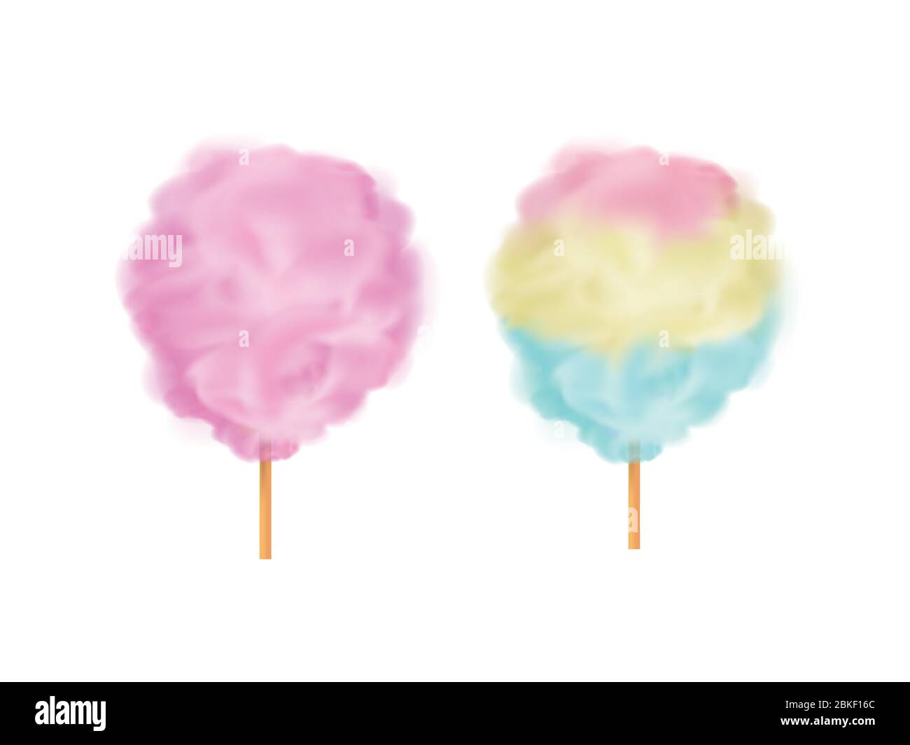 Sugar clouds 3d vector icon set. Stock Vector