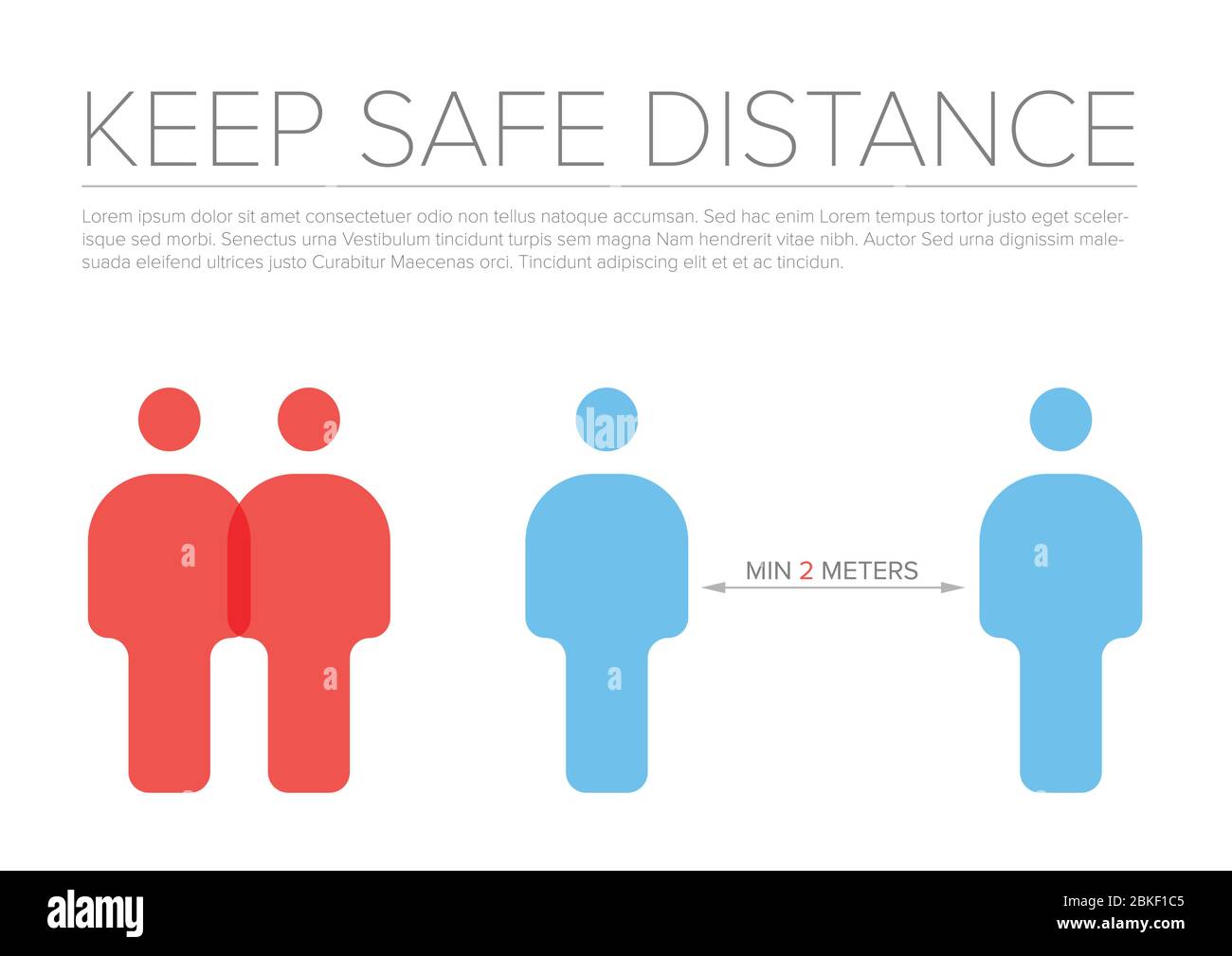 Covid 19 Prevention Infographic Template People Safe Distance Minimum 2 Meters Flyer Or Poster Stock Vector Image Art Alamy