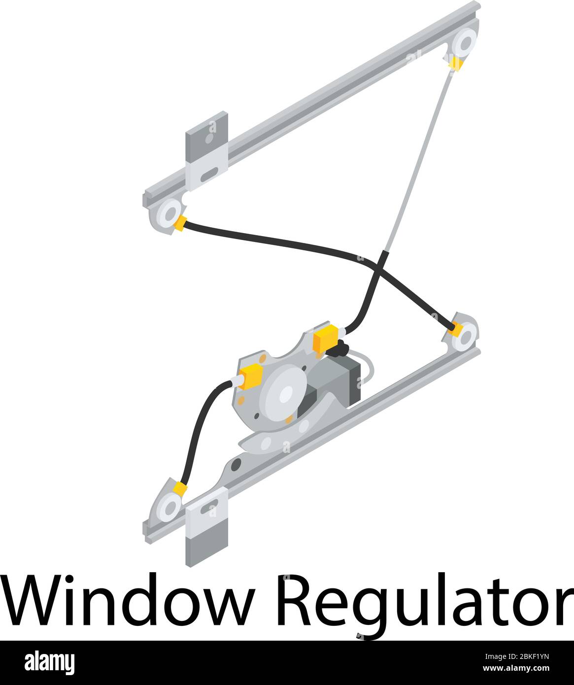 Window regulator icon. Isometric of window regulator vector icon for ...
