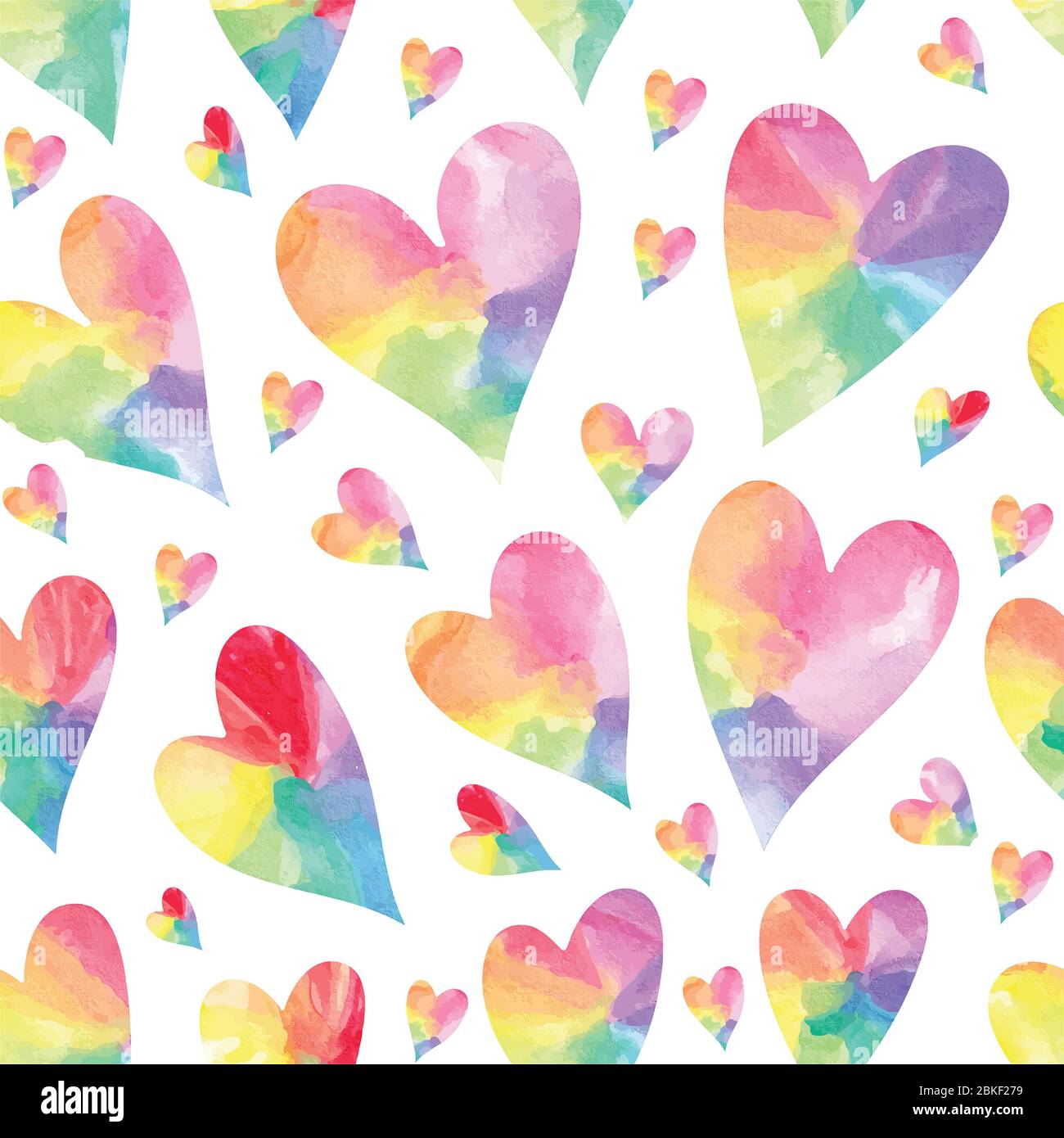 Seamless watercolor pattern rainbow Stock Vector Images - Alamy