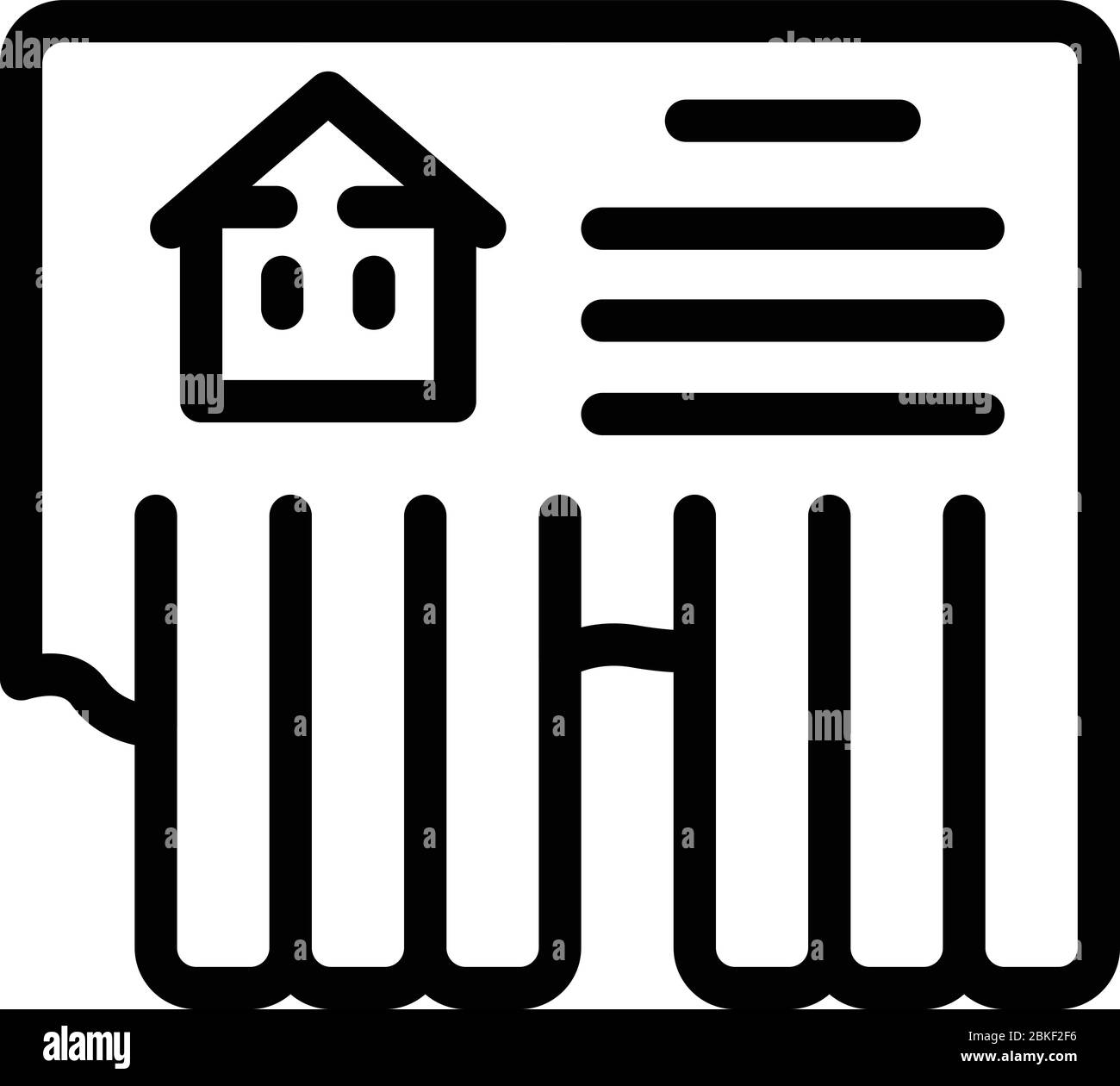 House sale announcement icon, outline style Stock Vector Image & Art