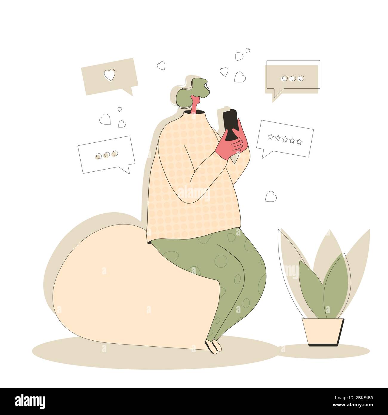 Man chating with a woman Stock Vector Images - Alamy