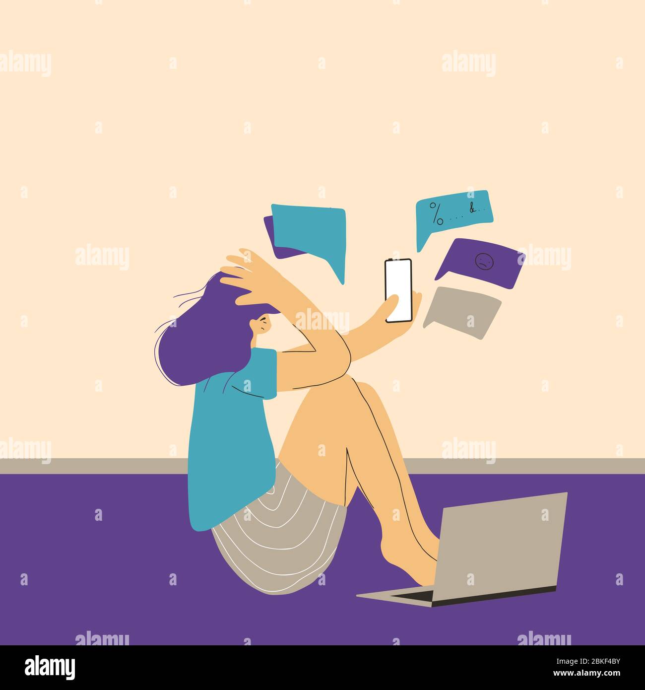 Picture of Digital information overload Stock Vector Images - Alamy